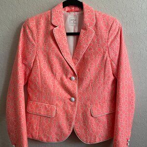 Gap Neon Academy Geometric Jacquard Blazer Size 2